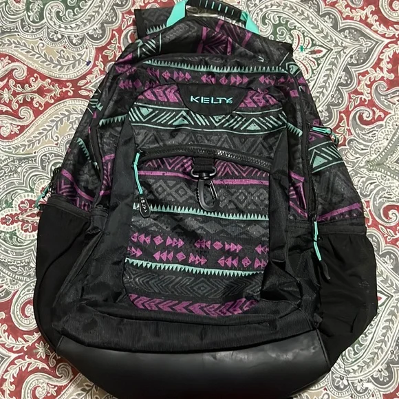 kelty aztec-style top zip backpack diaper bag in pink Kelty backpack
